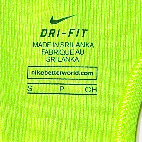Nike sports bra Victory Compression Drifit sports bra neon green women Size S - Picture 3 of 4